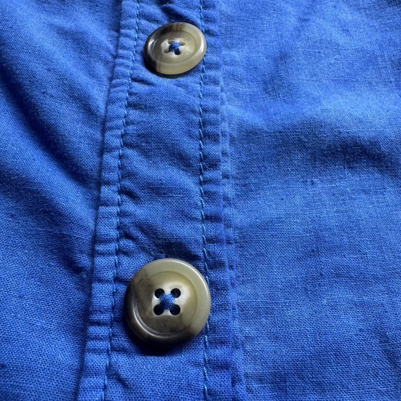 Maeve Anthropologie Womens Tank Top Size 2 Blue Linen Blend Button Front‎ - Picture 7 of 7